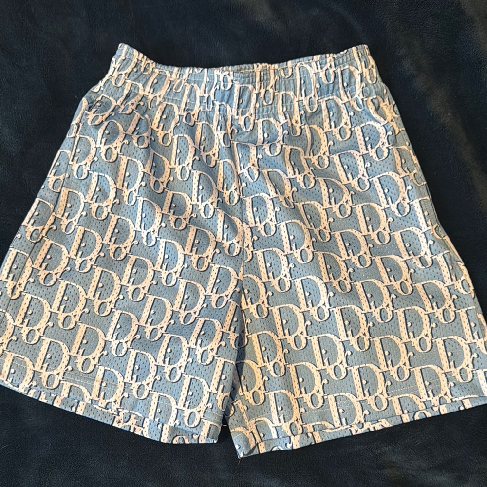 Dior Monogram Blue and White Shorts